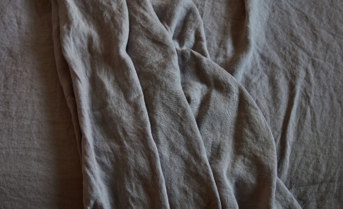 Light Grey Stonewashed Linen Flat Sheet