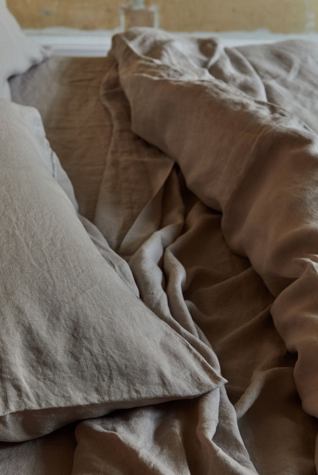 Linen Flat Sheet in Sandy Beige Custom Size Bed Sheets, Linen Bedding King, Queen  Sizes 