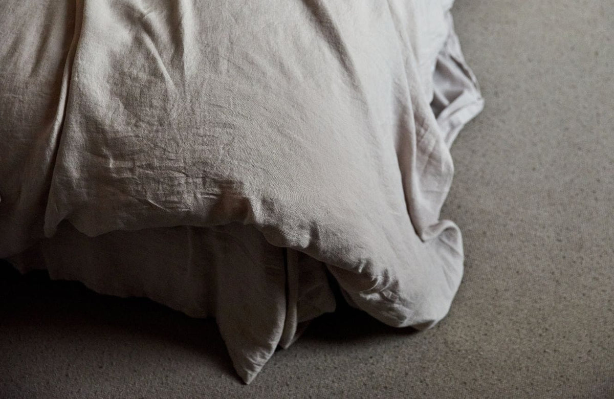 Sand Stonewashed Linen Fitted Sheet