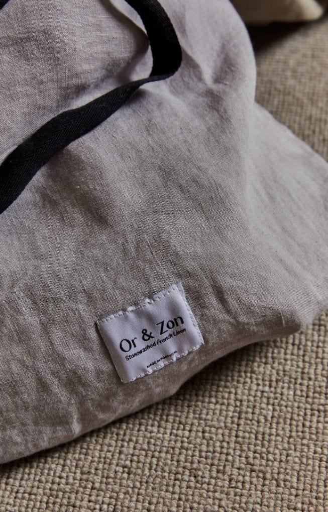 Light Grey Stonewashed Linen Duvet Cover