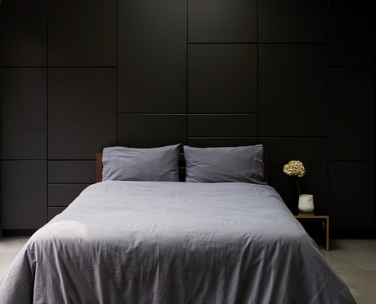 Cotton Sateen Bedding Set - Iron Gate