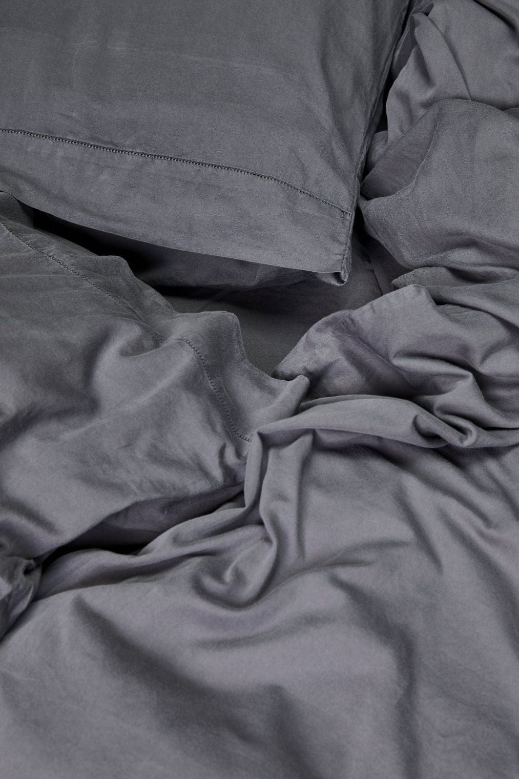 Organic Sateen Duvet Cover  - Iron Gate