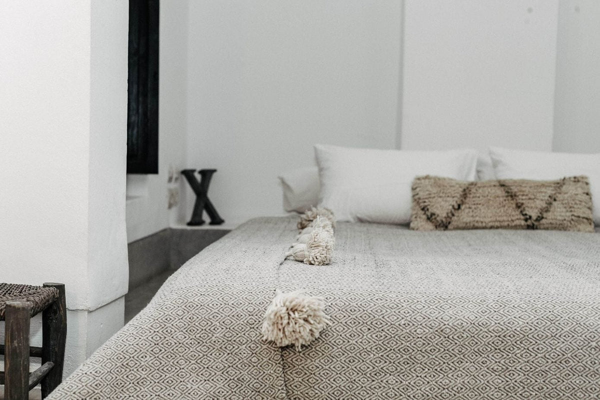 Moroccan Pom Pom Blanket