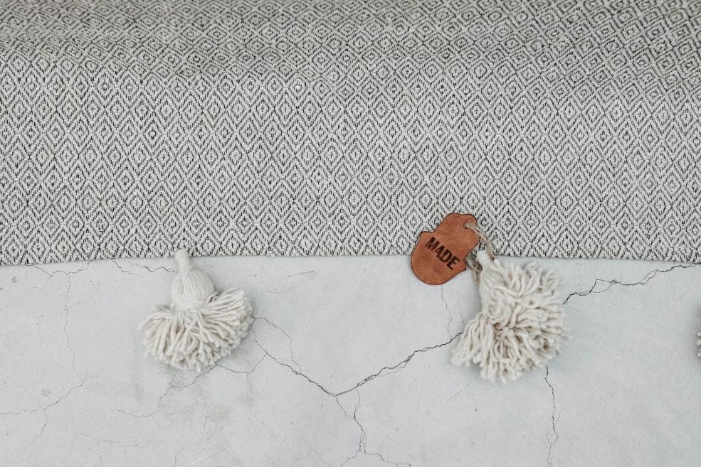 Moroccan Pom Pom Blanket
